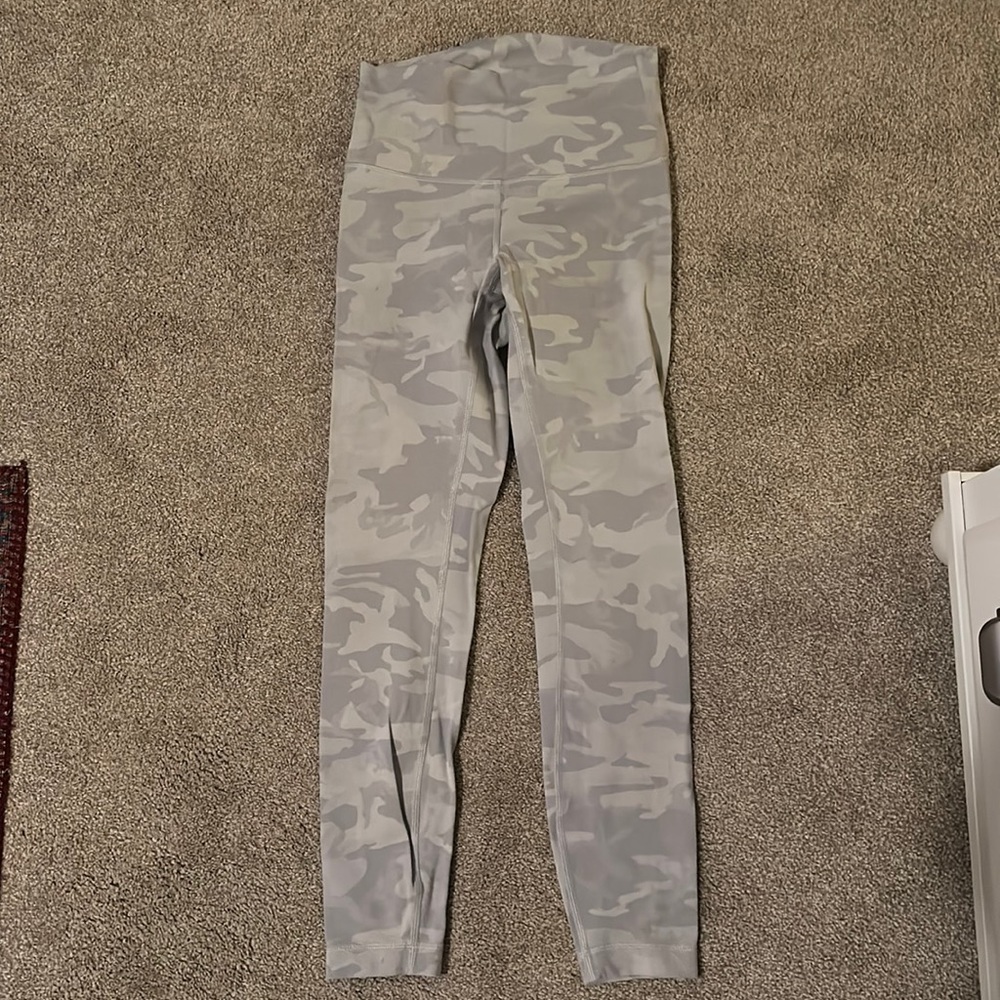 White Camo Lulu Lemon Leggings